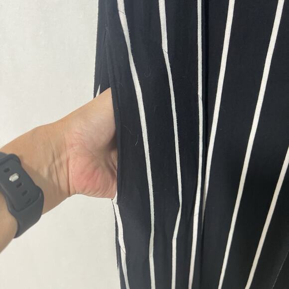 SOMA Super Soft Maxi Bra Dress Striped Size XL Black White Resort Wear Stretch - Picture 3 of 12